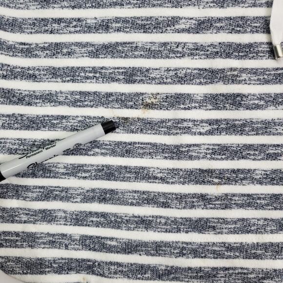 Dakini Skirt Size Large Gray White Striped Pull-On Drawstring Womens - Picture 5 of 10